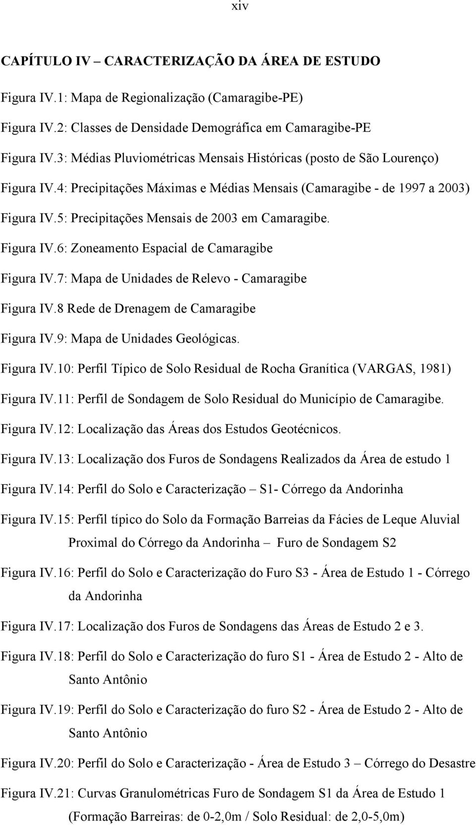 5: Precipitações Mensais de 2003 em Camaragibe. Figura IV.6: Zoneamento Espacial de Camaragibe Figura IV.7: Mapa de Unidades de Relevo - Camaragibe Figura IV.