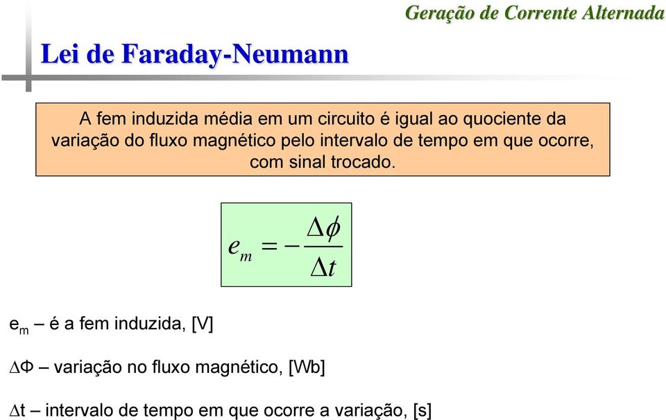 ocorre, com sinal trocado.