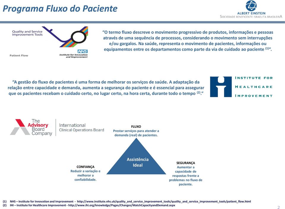 A gestão do fluxo de pacientes é uma forma de melhorar os serviços de saúde.