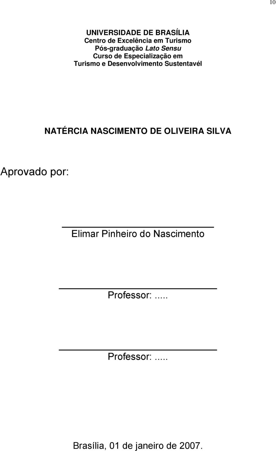 Desenvolvimento Sustentavél NATÉRCIA NASCIMENTO DE OLIVEIRA SILVA