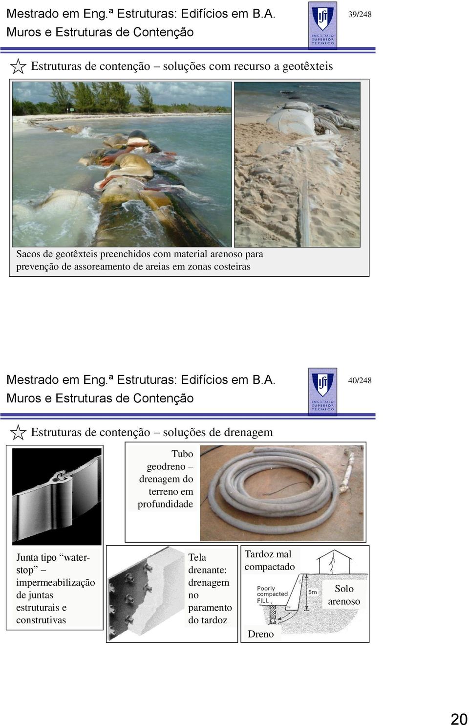 drenagem Tubo geodreno drenagem do terreno em profundidade Junta tipo waterstop impermeabilização de juntas