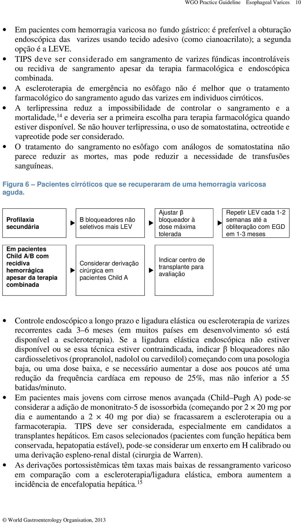 A escleroterapia de emergência no esôfago não é melhor que o tratamento farmacológico do sangramento agudo das varizes em individuos cirróticos.