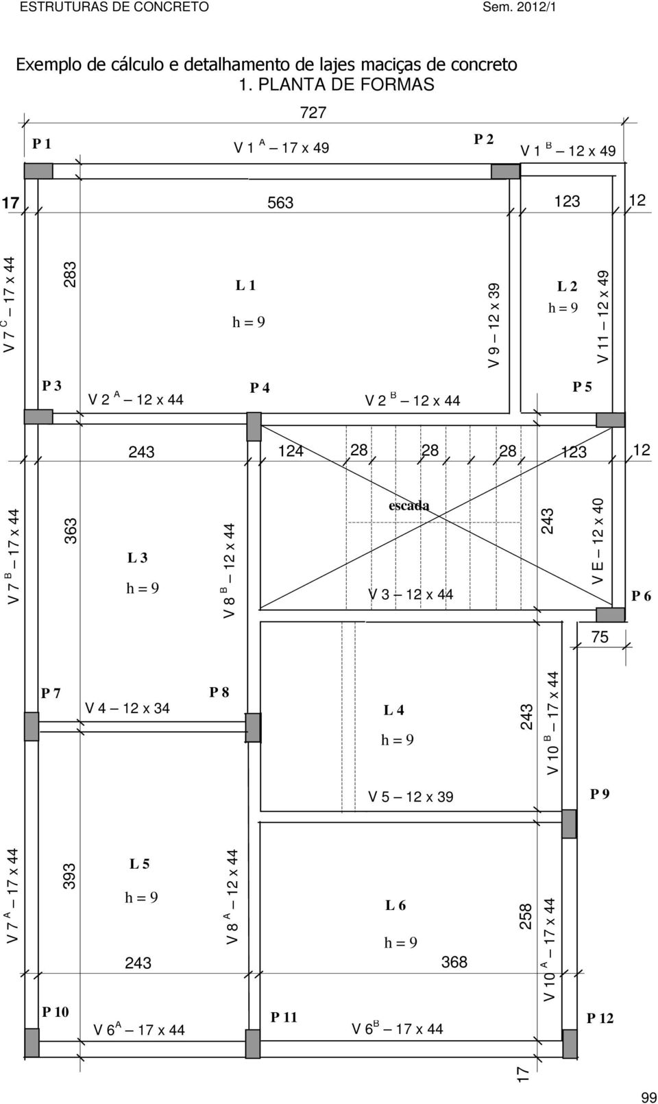 V 3 12 x 44 L 2 P 3 P 4 P 5 V 2 A 12 x 44 V 2 B 12 x 44 V 8 B 12 x 44 V 9 12 x 39 V 11 12 x 49 124 28 28 28 123 12 243 V E 12