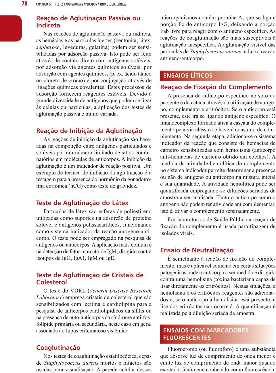 Isto pode ser feito através de contato direto com antígenos solúveis, por adsorção via agentes químicos solúveis, por adsorção com agentes químicos, (p. ex.