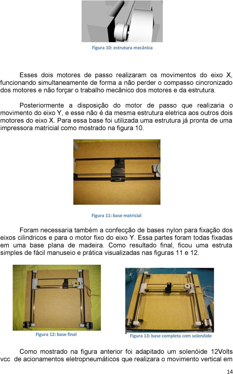 Posteriormente a disposição do motor de passo que realizaria o movimento do eixo Y, e esse não é da mesma estrutura eletrica aos outros dois motores do eixo X.