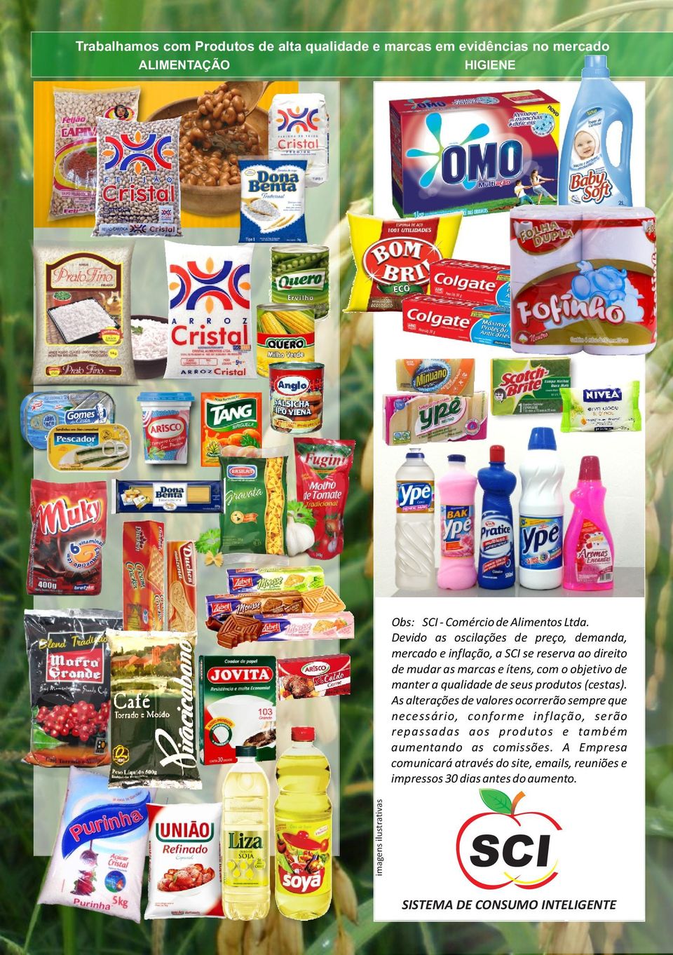 seus produtos (cestas).