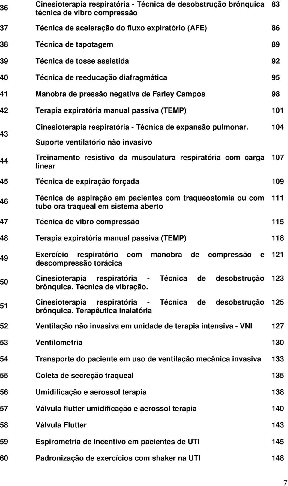 de expansão pulmonar.