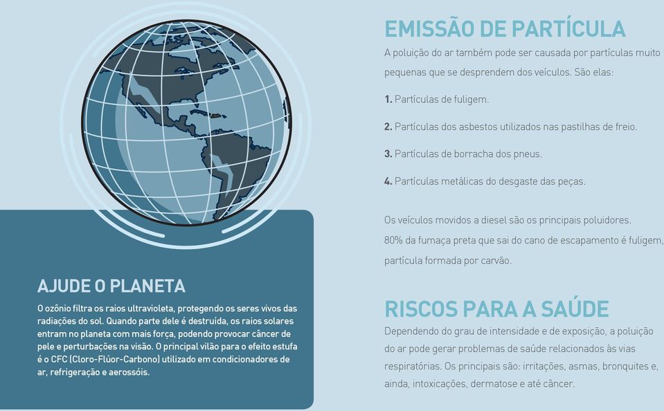 Os veículos movidos a diesel são os principais poluidores.