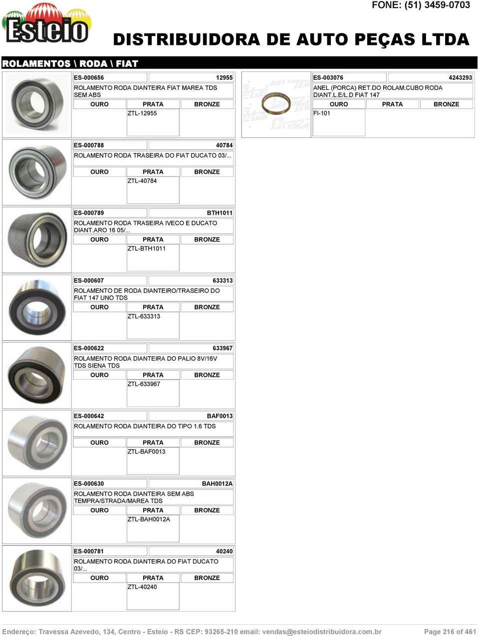 .. BTH1011 ZTL-BTH1011 ES-000607 633313 ROLAMENTO DE RODA DIANTEIRO/TRASEIRO DO FIAT 147 UNO TDS ZTL-633313 ES-000622 633967 ROLAMENTO RODA DIANTEIRA DO PALIO 8V/16V TDS SIENA TDS