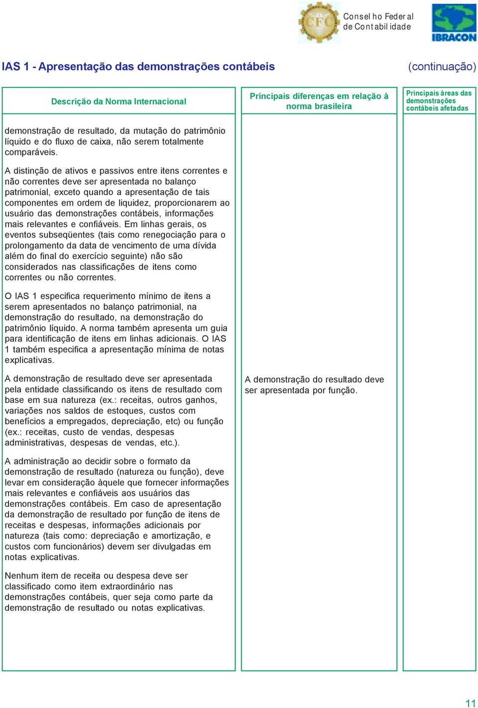 proporcionarem ao usuário das contábeis, informações mais relevantes e confiáveis.