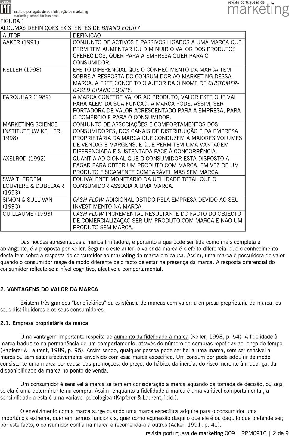 A ESTE CONCEITO O AUTOR DÁ O NOME DE CUSTOMER- BASED BRAND EQUITY. FARQUHAR (1989) A MARCA CONFERE VALOR AO PRODUTO, VALOR ESTE QUE VAI PARA ALÉM DA SUA FUNÇÃO.