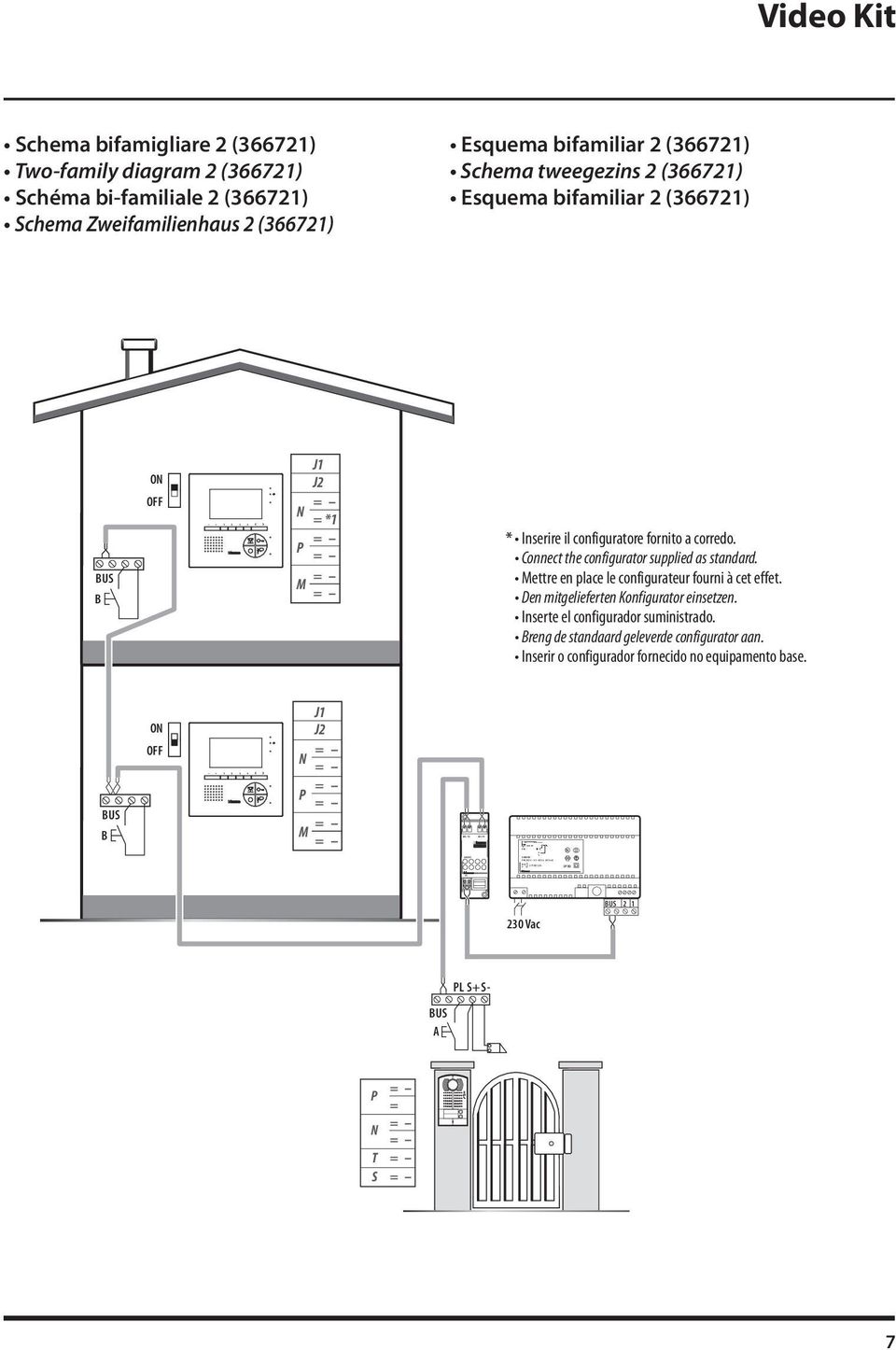 configuratore fornito a corredo. Connect the configurator supplied as standard. Mettre en place le configurateur fourni à cet effet. Den mitgelieferten Konfigurator einsetzen.