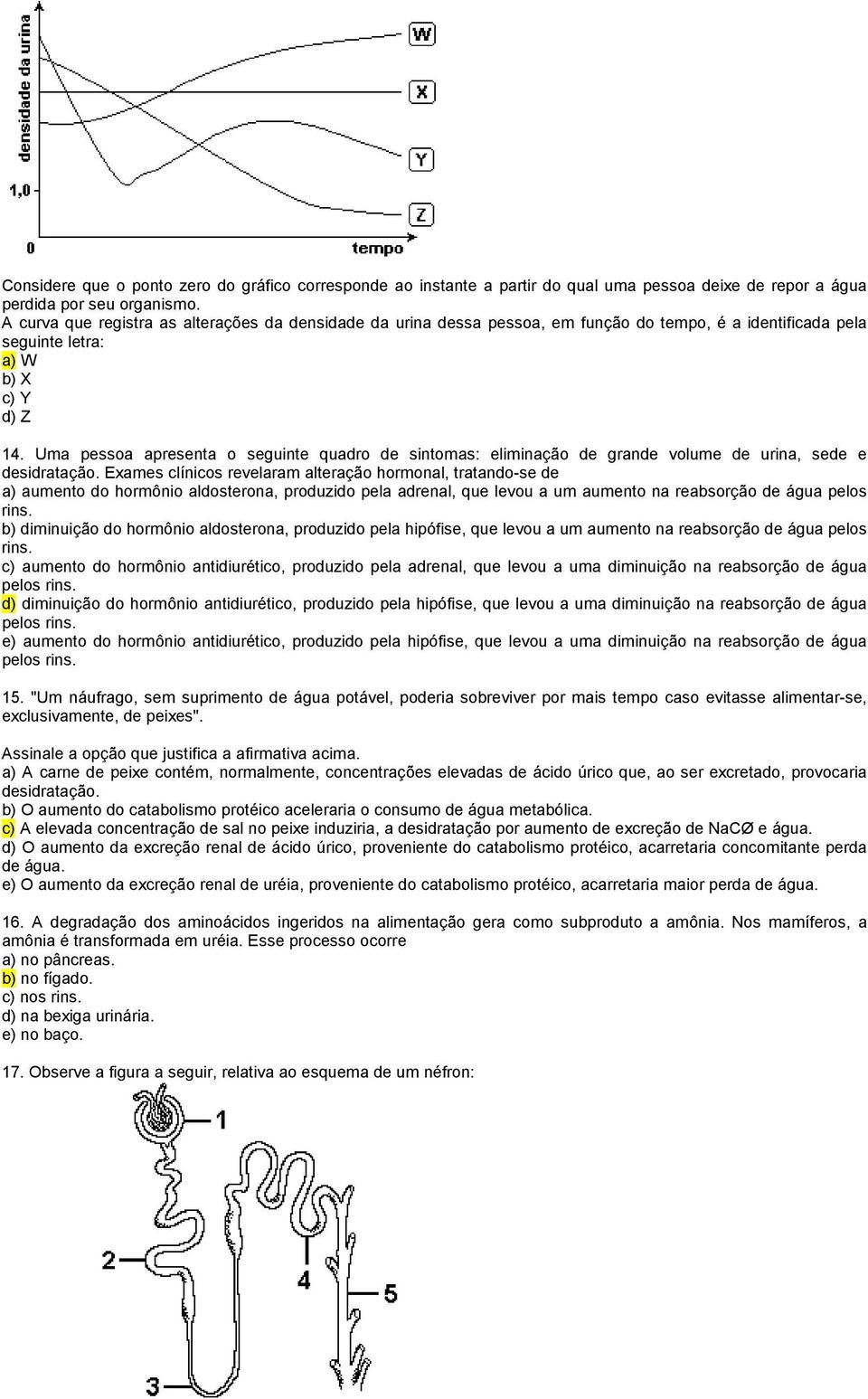 Uma pessoa apresenta o seguinte quadro de sintomas: eliminação de grande volume de urina, sede e desidratação.