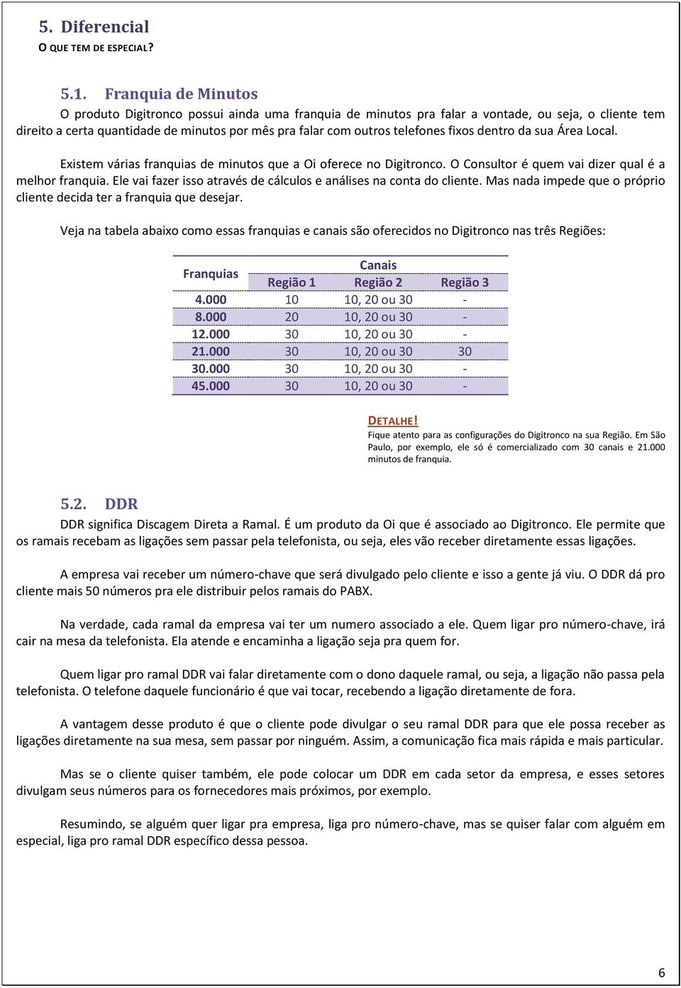 fixos dentro da sua Área Local. Existem várias franquias de minutos que a Oi oferece no Digitronco. O Consultor é quem vai dizer qual é a melhor franquia.