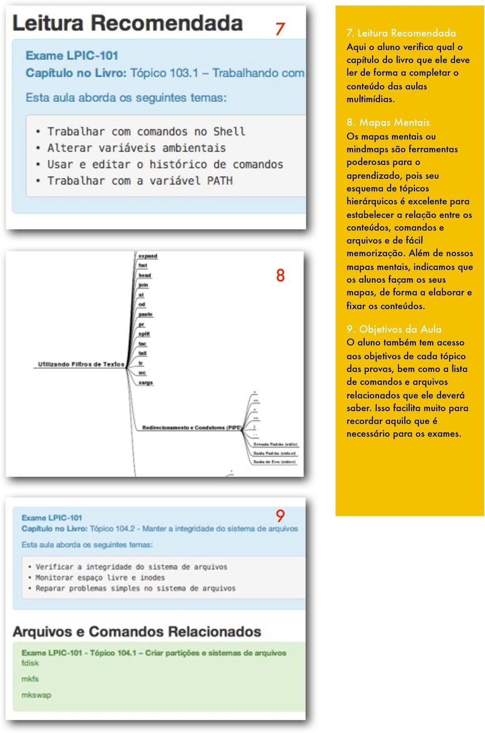 fácil memorização. Além de nossos mapas mentais, indicamos que os alunos façam os seus mapas, de forma a elaborar e fixar os conteúdos. 9.