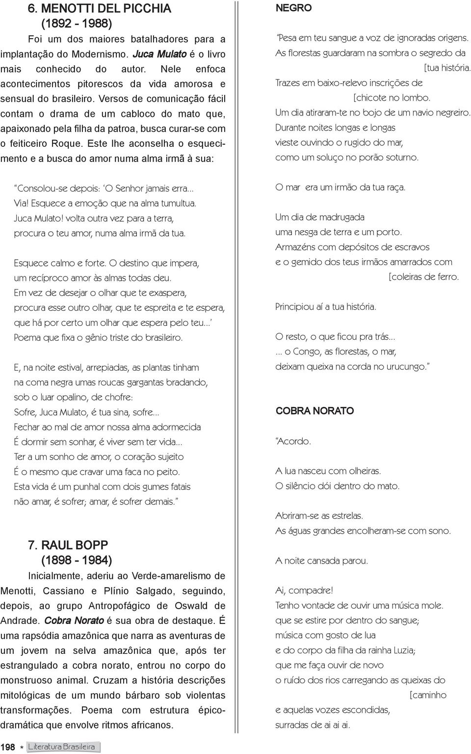 Versos de comunicação fácil contam o drama de um cabloco do mato que, apaixonado pela filha da patroa, busca curar-se com o feiticeiro Roque.