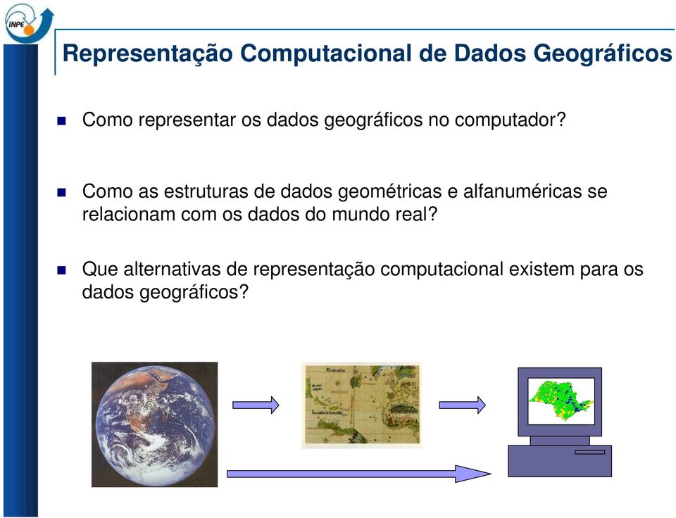 Como as estruturas de dados geométricas e alfanuméricas se relacionam