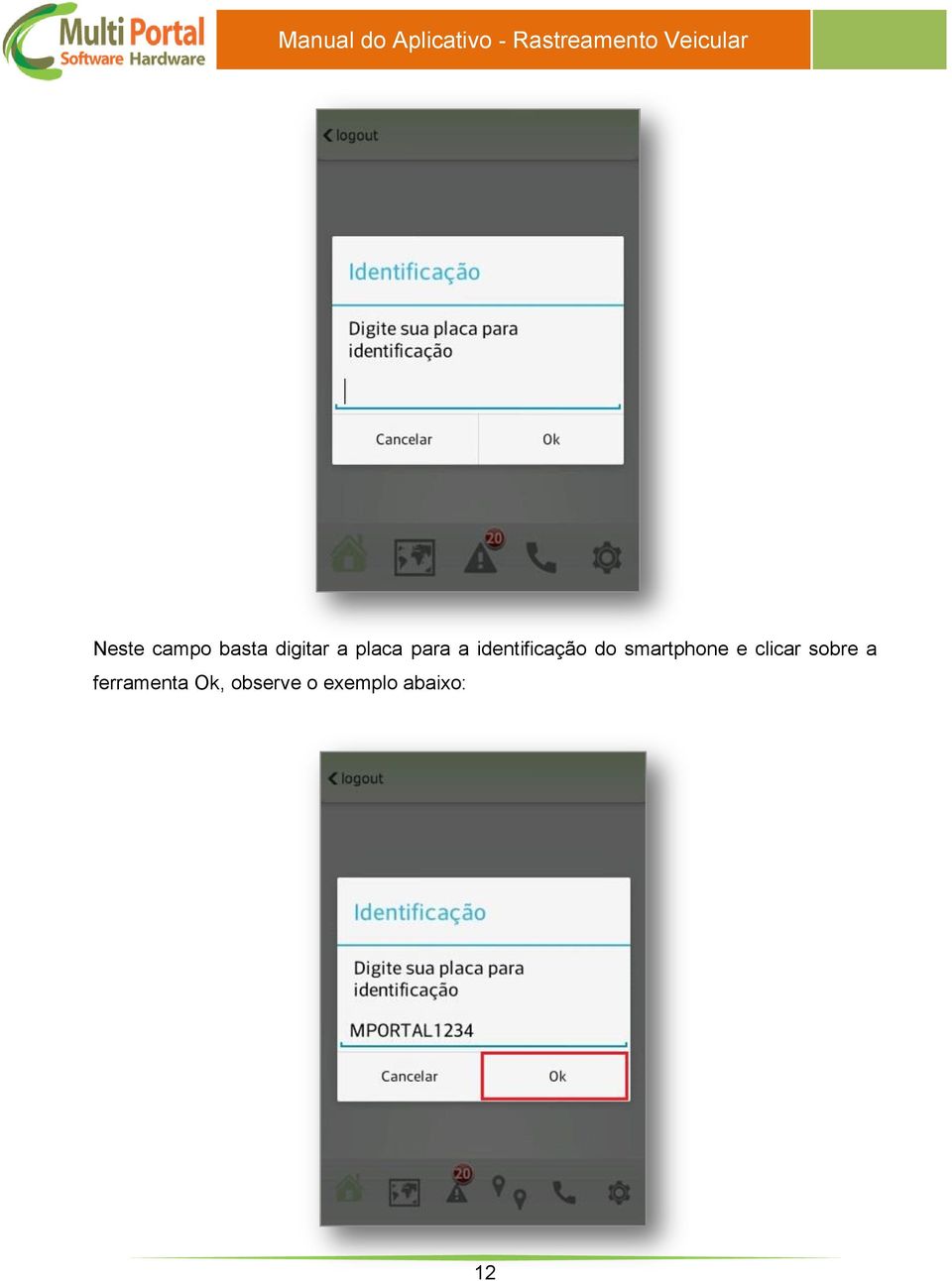 smartphone e clicar sobre a