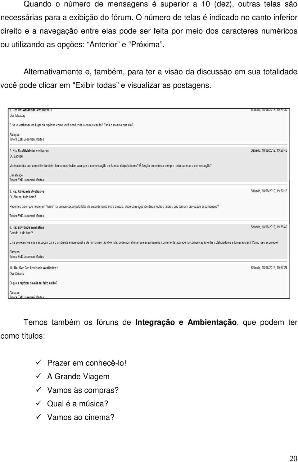 opções: Anterior e Próxima.