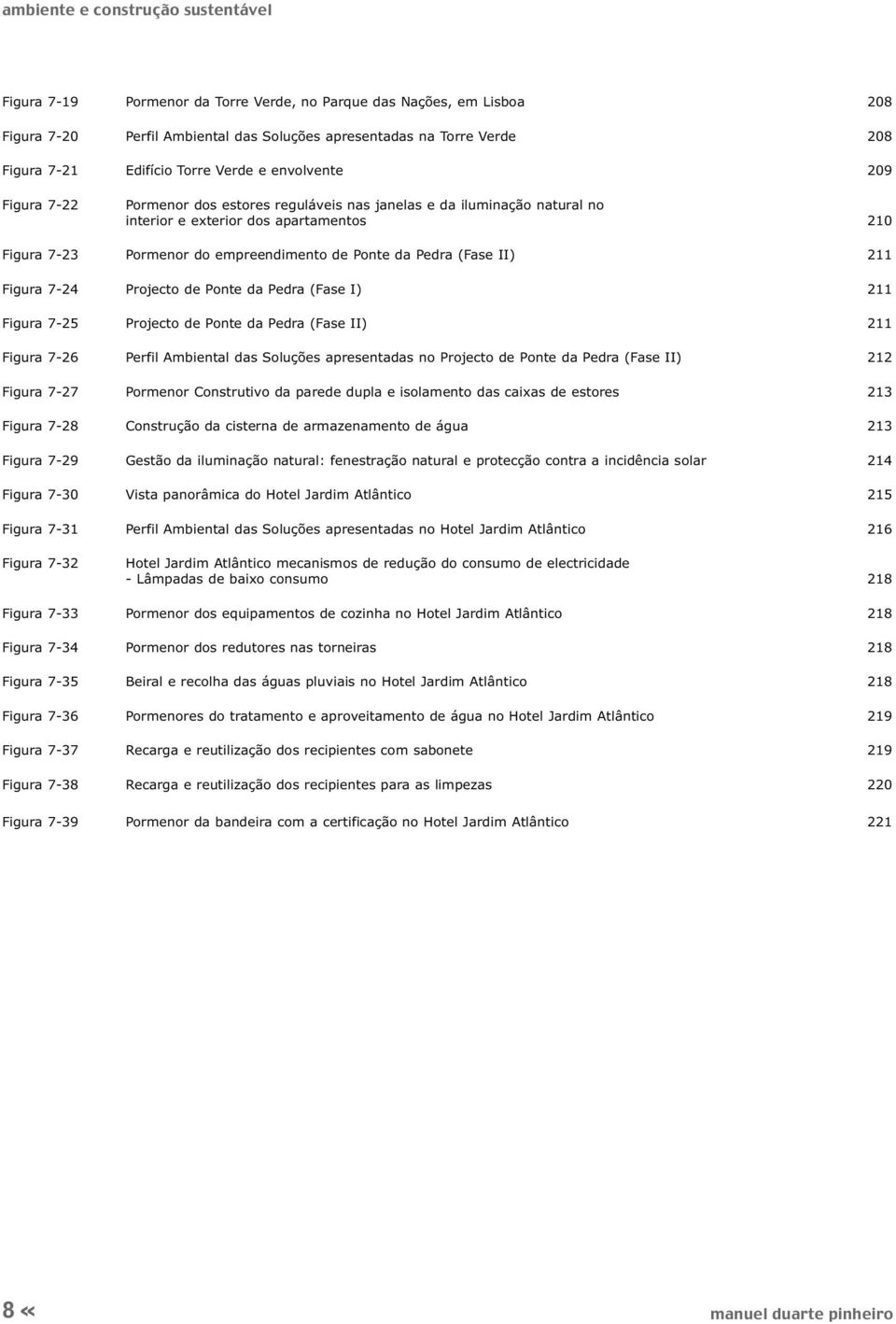 empreendimento de Ponte da Pedra (Fase II) 211 Figura 7-24 Projecto de Ponte da Pedra (Fase I) 211 Figura 7-25 Projecto de Ponte da Pedra (Fase II) 211 Figura 7-26 Perfil Ambiental das Soluções