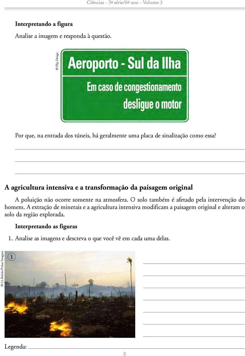 A agricultura intensiva e a transformação da paisagem original A poluição não ocorre somente na atmosfera.