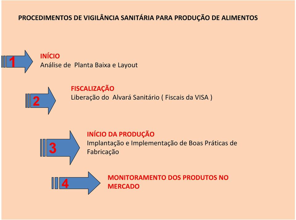 Alvará Sanitário ( Fiscais da VISA ) 3 INÍCIO DA PRODUÇÃO Implantação e