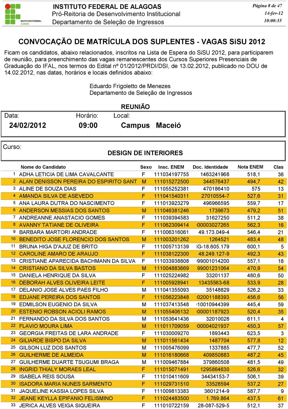 2012, publicado no DOU de 14.02.