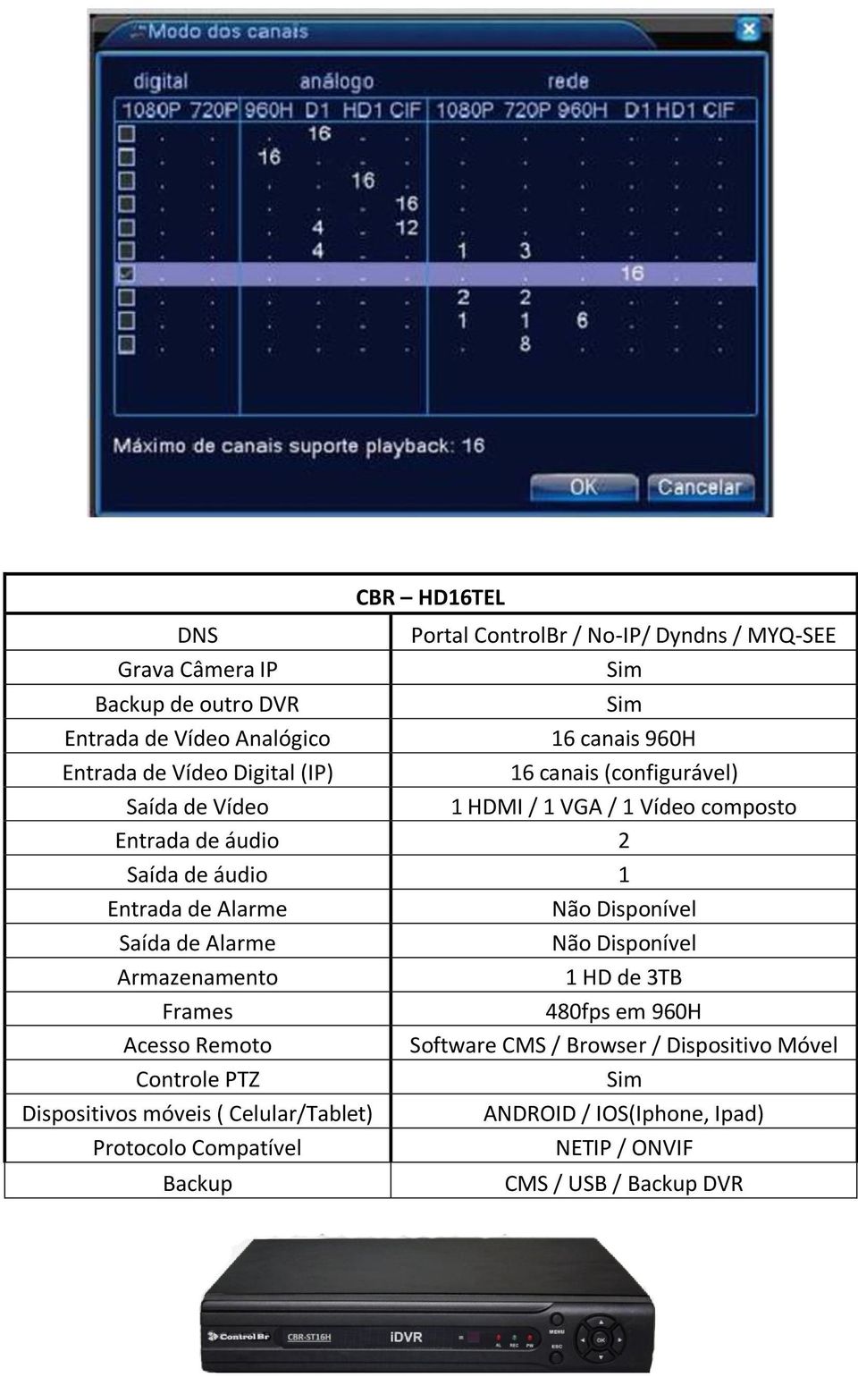 (configurável) Entrada de