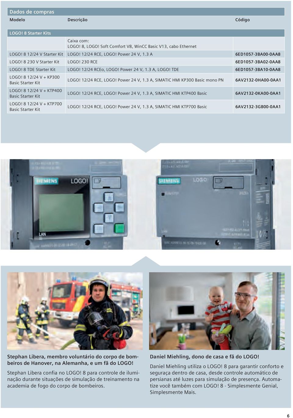 8 12/2 V + KP300 Basic Starter Kit LOGO! 12/2 RCE, LOGO! Power 2 V, 1.3 A, SIMATIC HMI KP300 Basic mono PN 6AV2132-0HA00-0AA1 LOGO! 8 12/2 V + KTP00 Basic Starter Kit LOGO! 12/2 RCE, LOGO! Power 2 V, 1.3 A, SIMATIC HMI KTP00 Basic 6AV2132-0KA00-0AA1 LOGO!