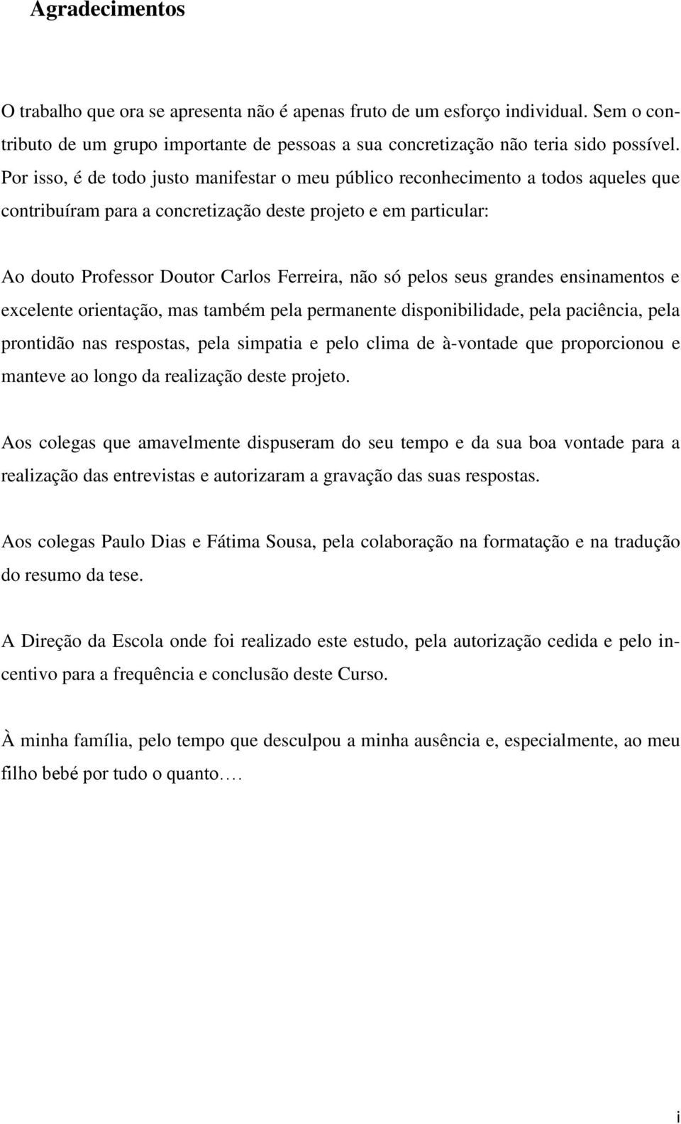 só pelos seus grandes ensinamentos e excelente orientação, mas também pela permanente disponibilidade, pela paciência, pela prontidão nas respostas, pela simpatia e pelo clima de à-vontade que