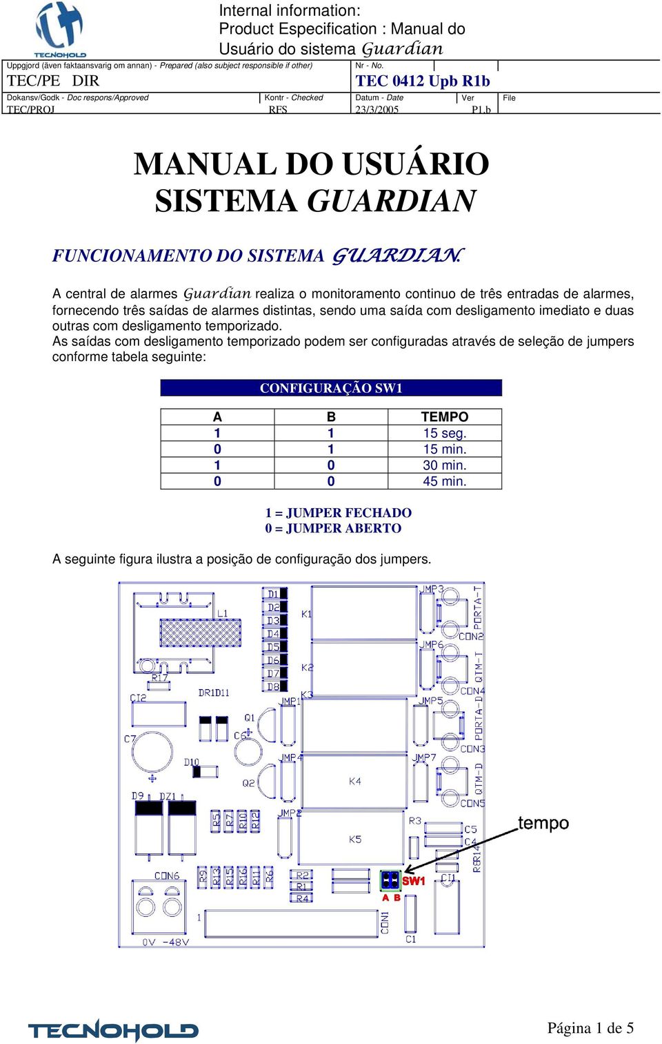 saída com desligamento imediato e duas outras com desligamento temporizado.