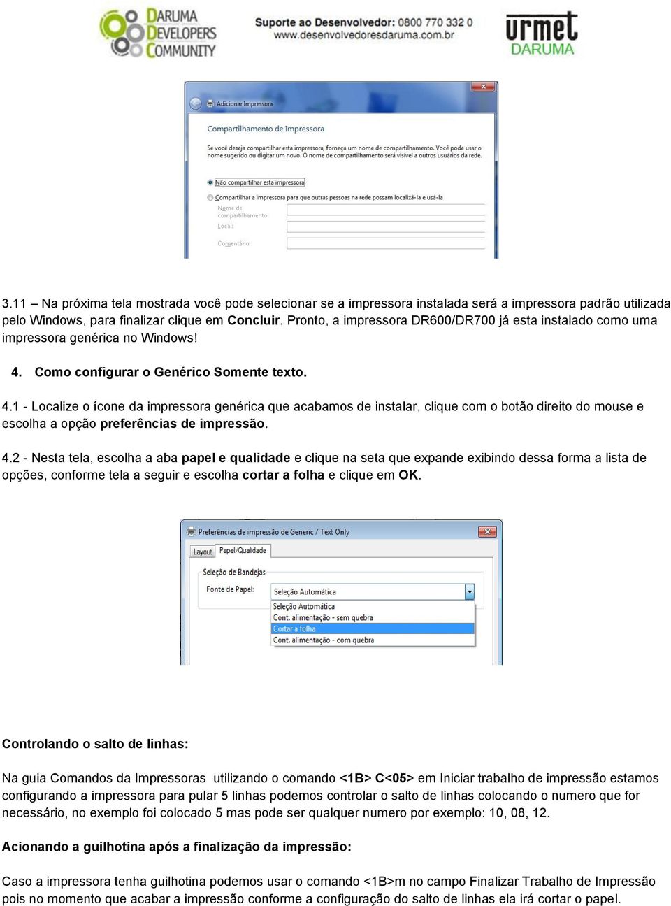 Como configurar o Genérico Somente texto. 4.