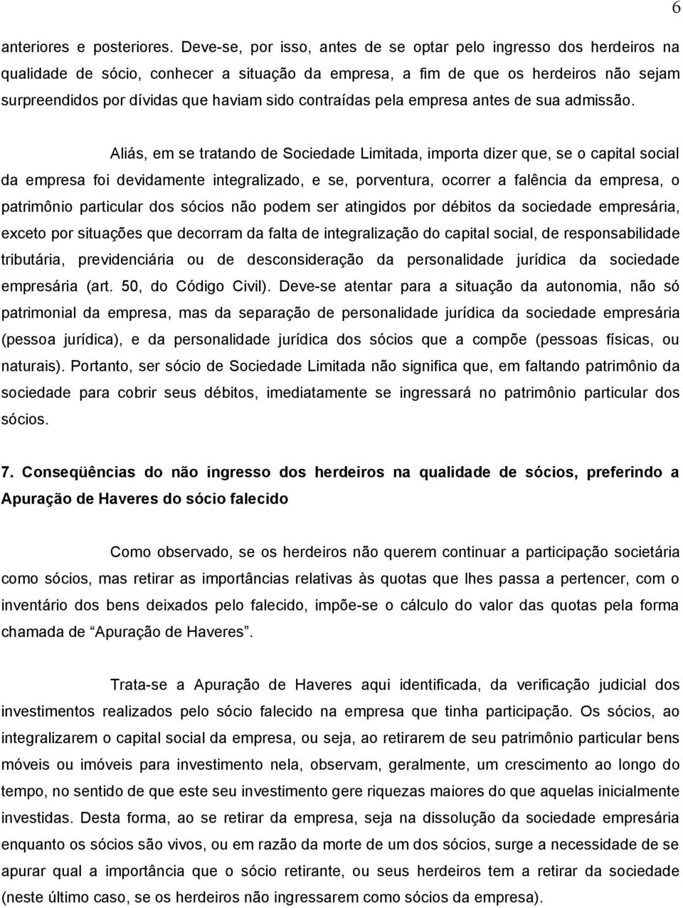 contraídas pela empresa antes de sua admissão.