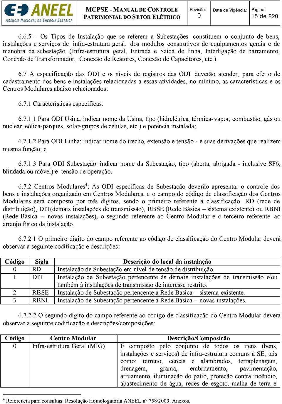 da subestação (Infra-estrutura geral, Entrada e Saída de linha, Interligação de barramento, Conexão de Transformador, Conexão de Reatores, Conexão de Capacitores, etc.). 6.