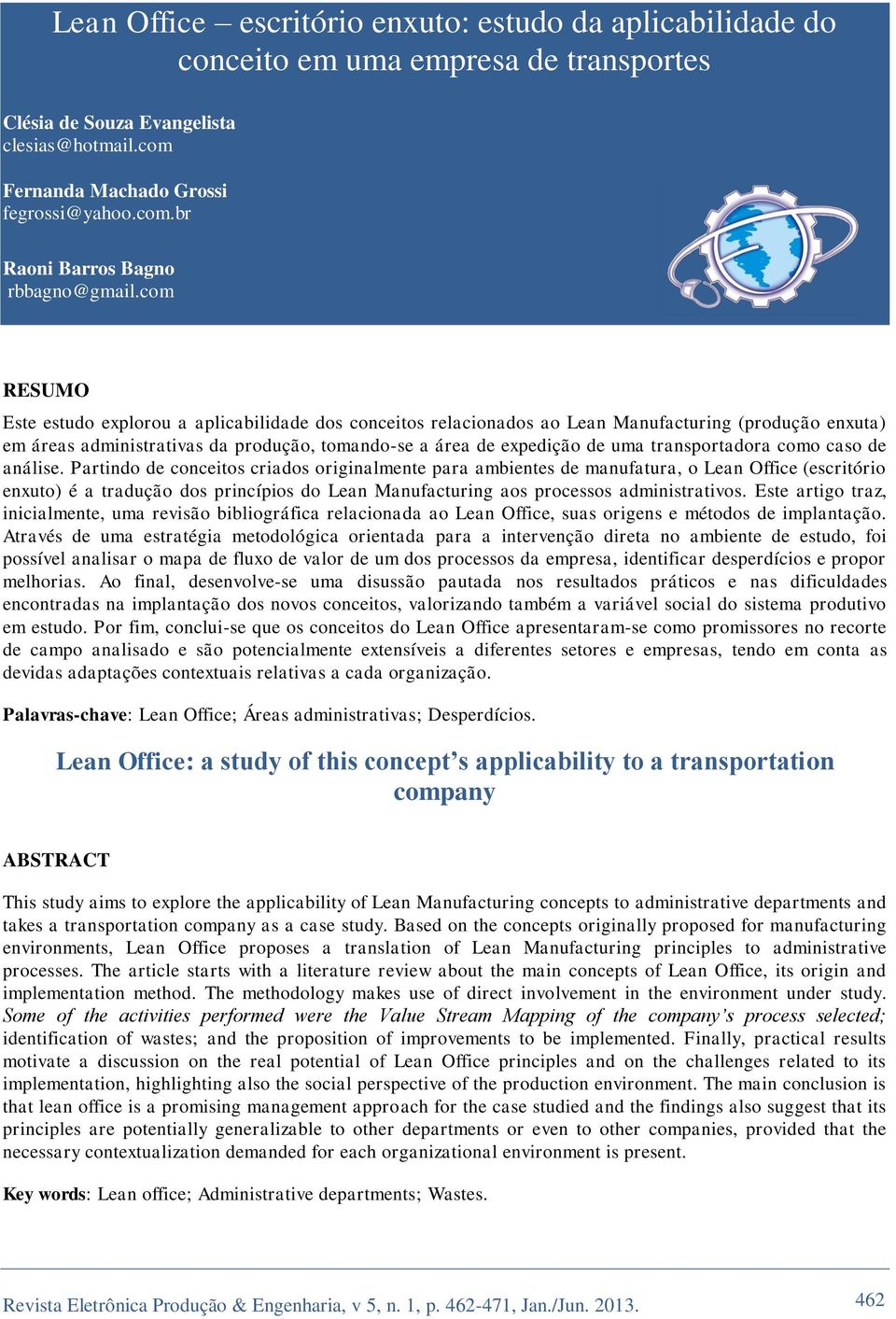 transportadora como caso de análise.