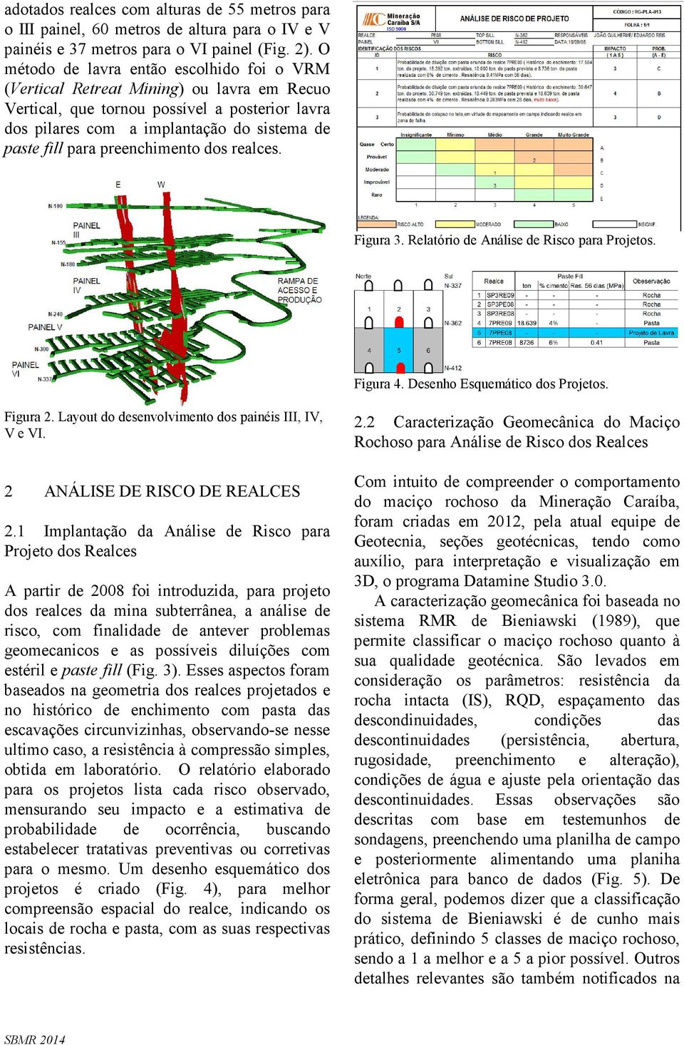 preenchimento dos realces. Figura 3. Relatório de Análise de Risco para Projetos. Figura 4. Desenho Esquemático dos Projetos. Figura 2. Layout do desenvolvimento dos painéis III, IV, V e VI.