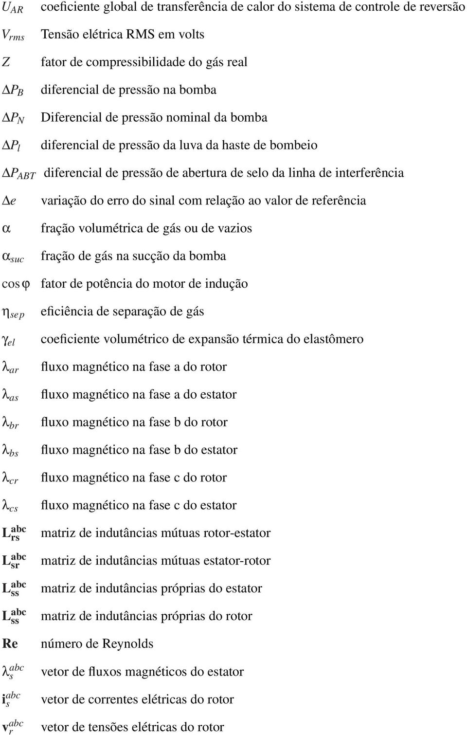 da luva da haste de bombeio diferencial de pressão de abertura de selo da linha de interferência variação do erro do sinal com relação ao valor de referência fração volumétrica de gás ou de vazios