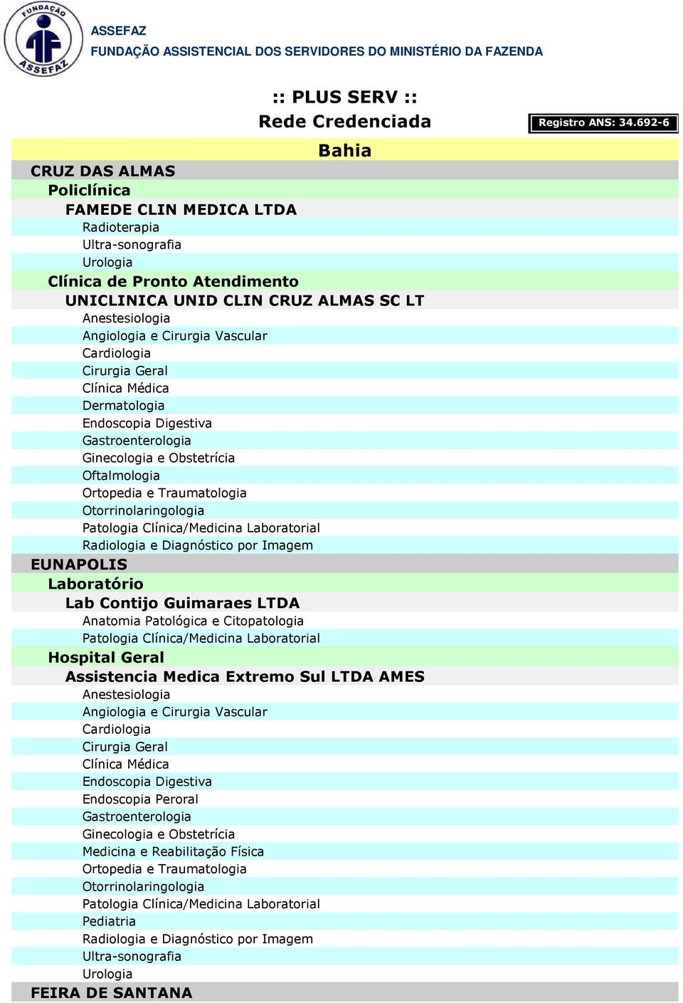 ALMAS SC LT EUNAPOLIS Lab Contijo Guimaraes LTDA