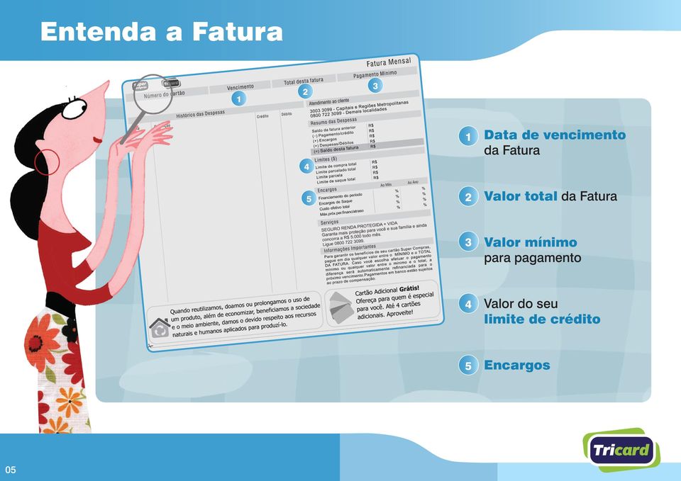 Fatura 3 Valor mínimo para pagamento 4