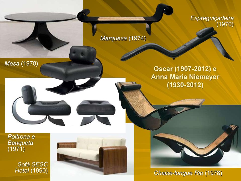 Niemeyer (1930-2012) Poltrona e Banqueta
