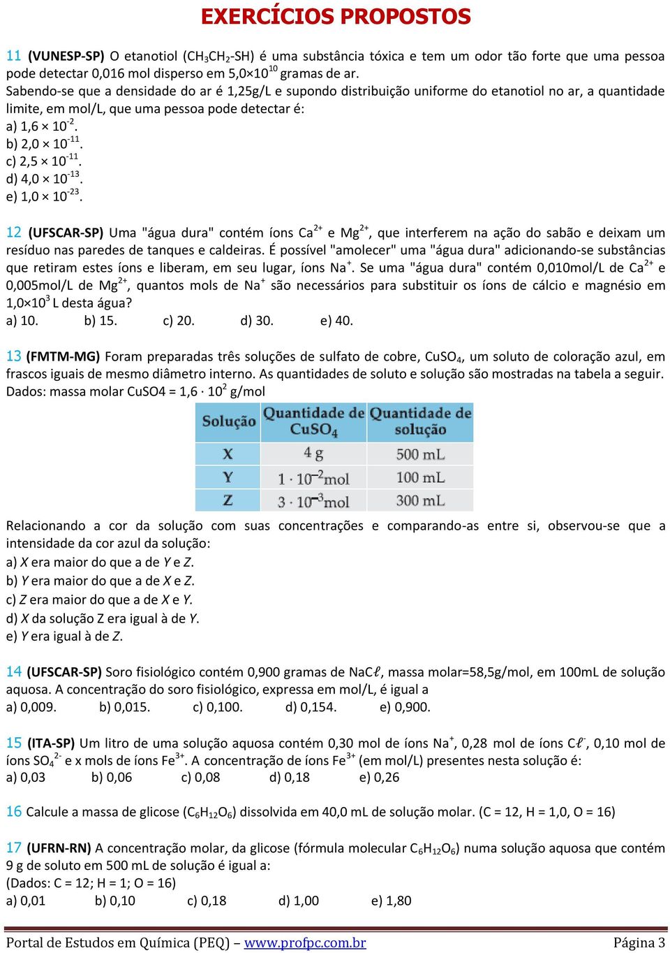 e),0 0 -. (UFSCAR-SP) Uma "água dura" contém íons Ca + e Mg +, que interferem na ação do sabão e deixam um resíduo nas paredes de tanques e caldeiras.