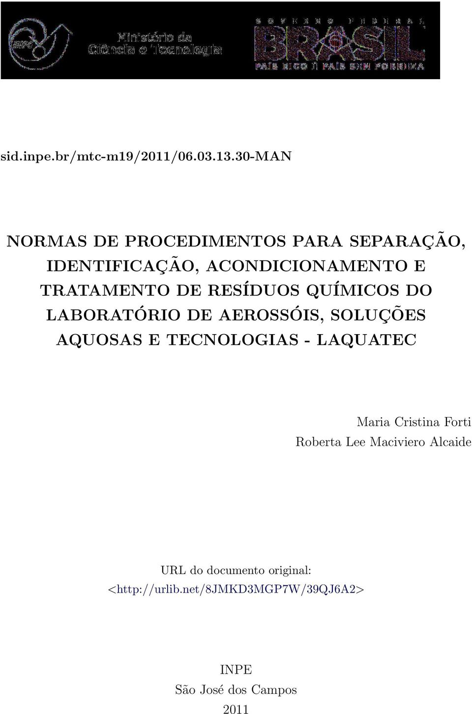 TRATAMENTO DE RESÍDUOS QUÍMICOS DO LABORATÓRIO DE AEROSSÓIS, SOLUÇÕES AQUOSAS E