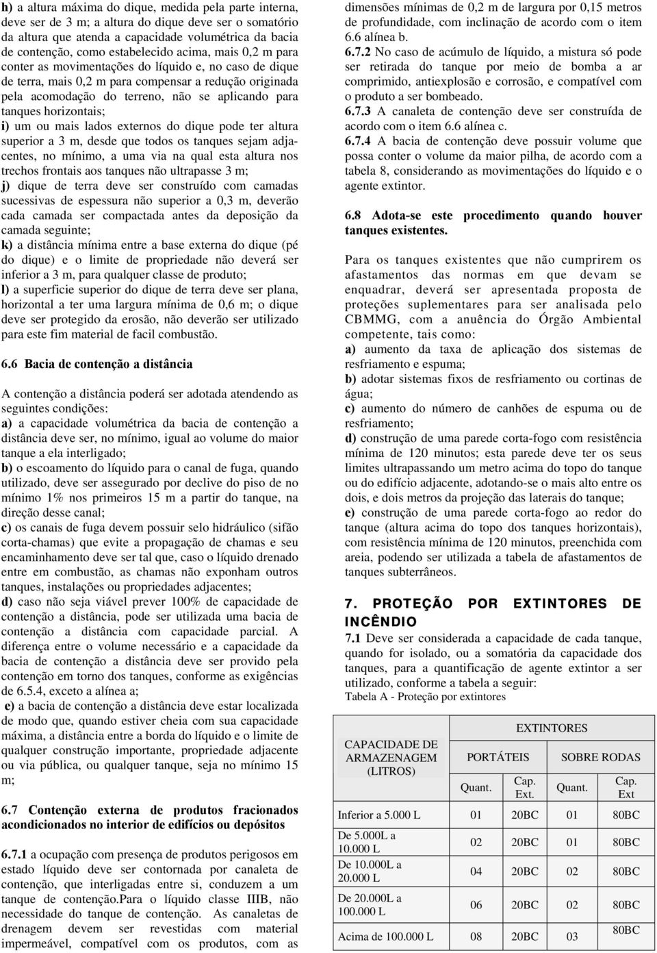 lados externos do dique pode ter altura superior a 3, desde que todos os tanques seja adjacentes, no ínio, a ua via na qual esta altura nos trechos frontais aos tanques não ultrapasse 3 ; j) dique de