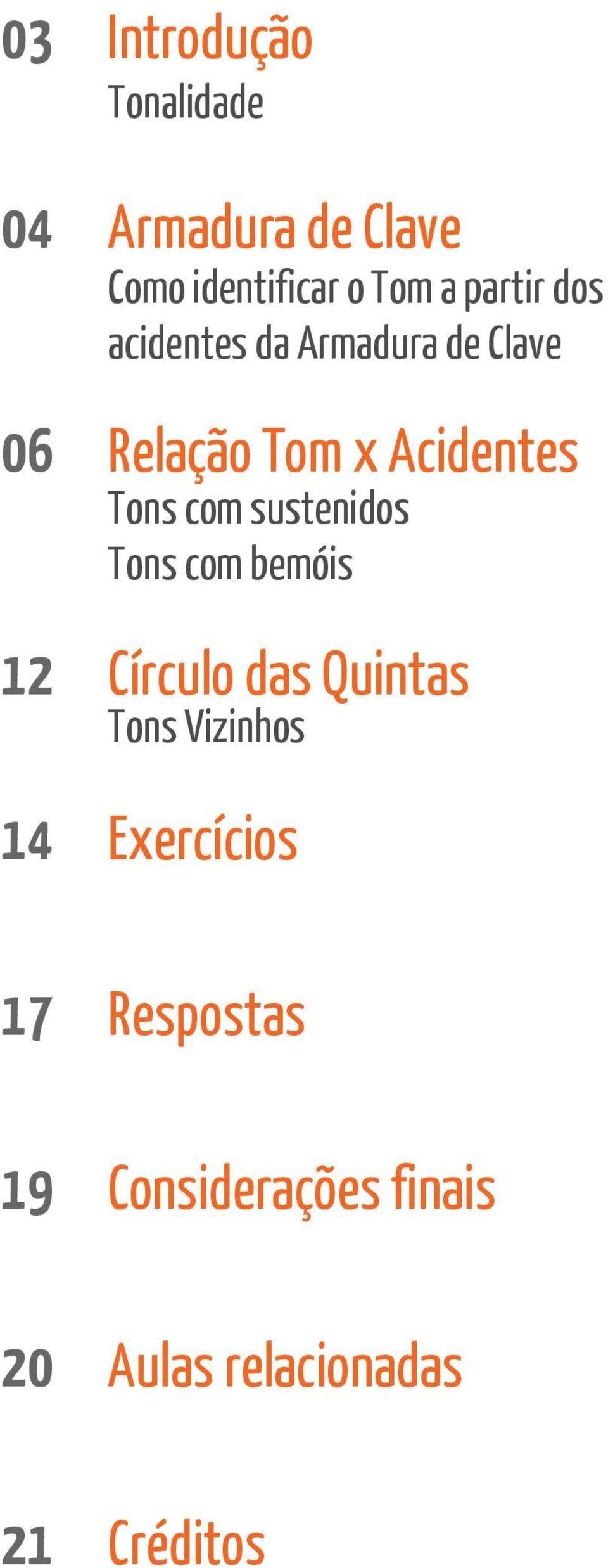 com sustenidos ons com bemóis 12 Círculo das Quintas ons Vizinhos 14