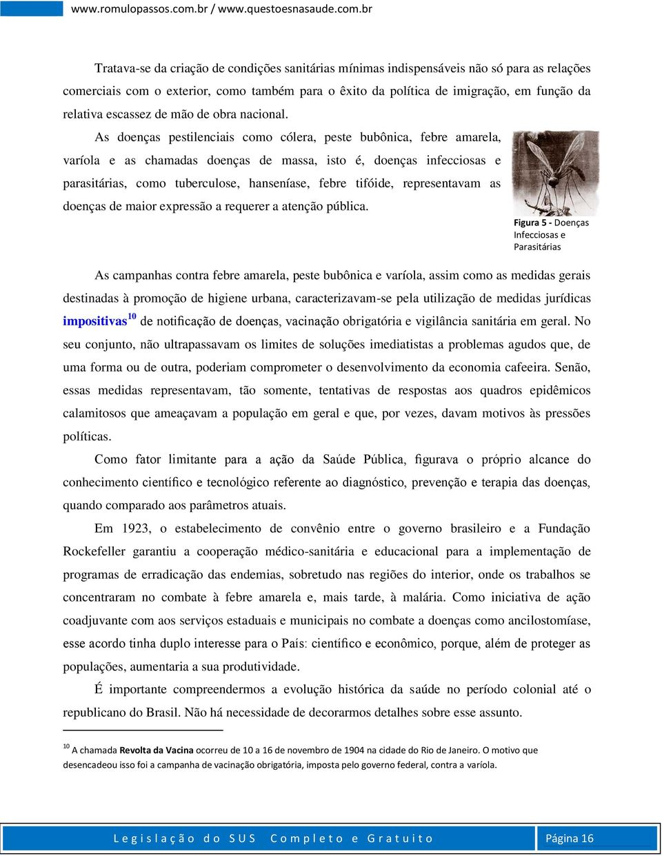 As doenças pestilenciais como cólera, peste bubônica, febre amarela, varíola e as chamadas doenças de massa, isto é, doenças infecciosas e parasitárias, como tuberculose, hanseníase, febre tifóide,