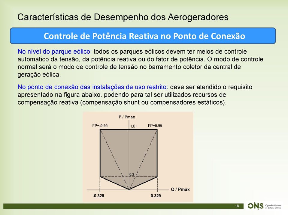 O modo de controle normal será o modo de controle de tensão no barramento coletor da central de geração eólica.