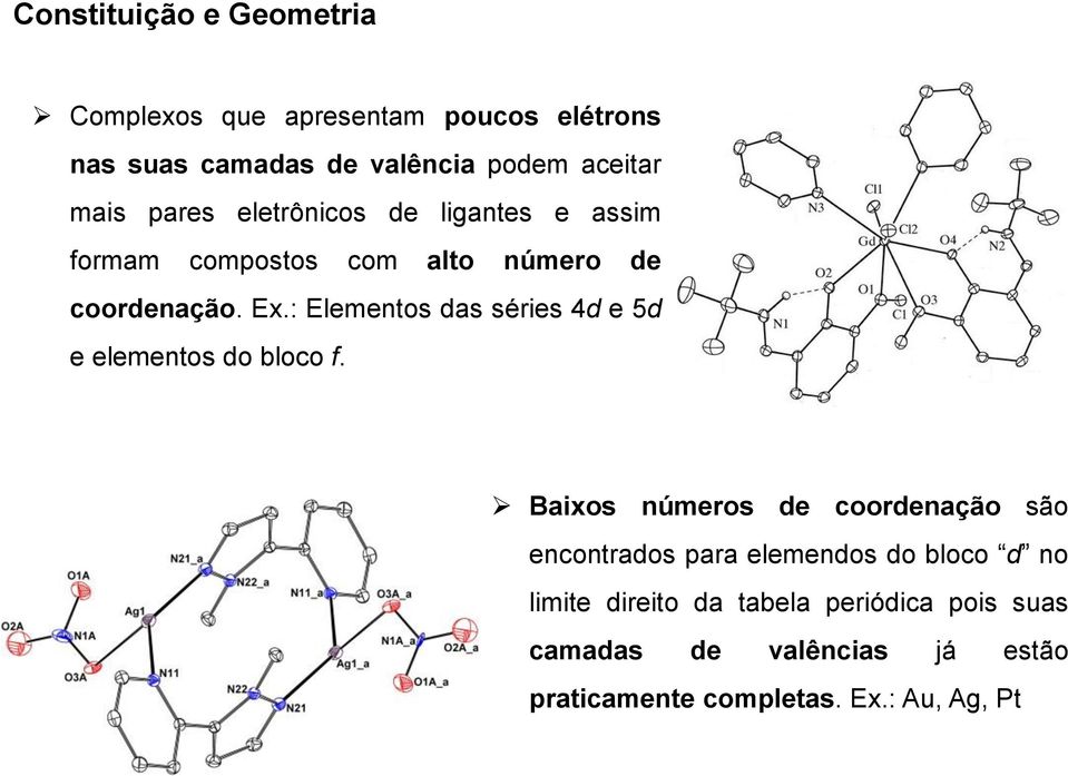 : Elementos das séries 4d e 5d e elementos do bloco f.