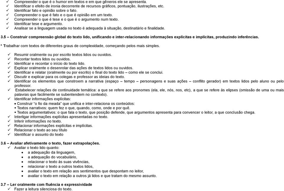 Analisar se a linguagem usada no texto é adequada à situação, destinatário e finalidade. 3.