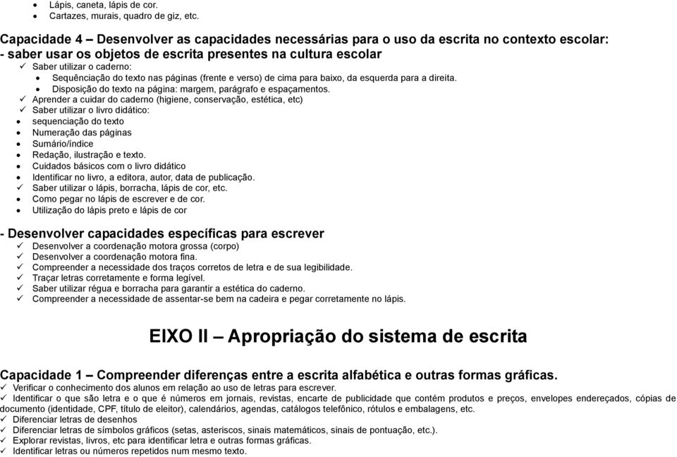 do texto nas páginas (frente e verso) de cima para baixo, da esquerda para a direita. Disposição do texto na página: margem, parágrafo e espaçamentos.