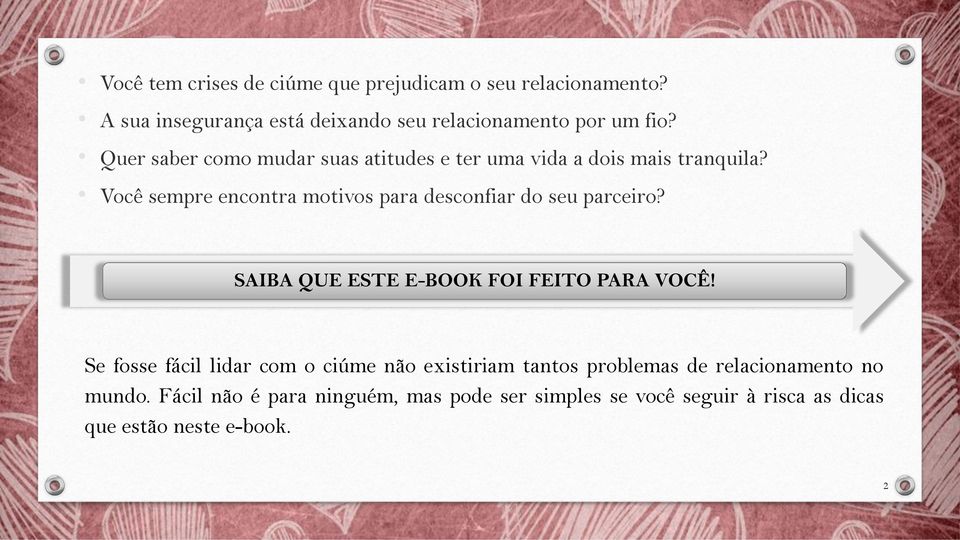 Você sempre encontra motivos para desconfiar do seu parceiro? SAIBA QUE ESTE E-BOOK FOI FEITO PARA VOCÊ!